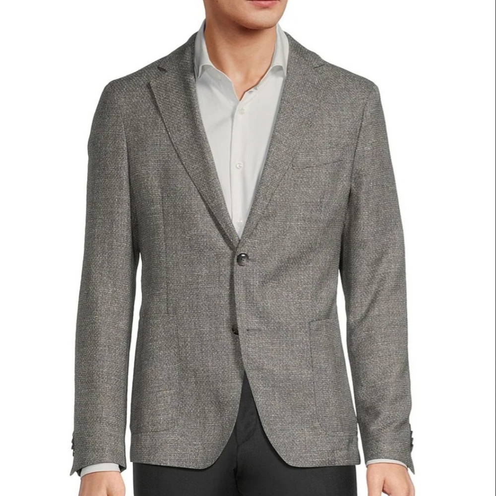 Boss Mens Grey 2 Button Sports Jacket Size 38 Regular